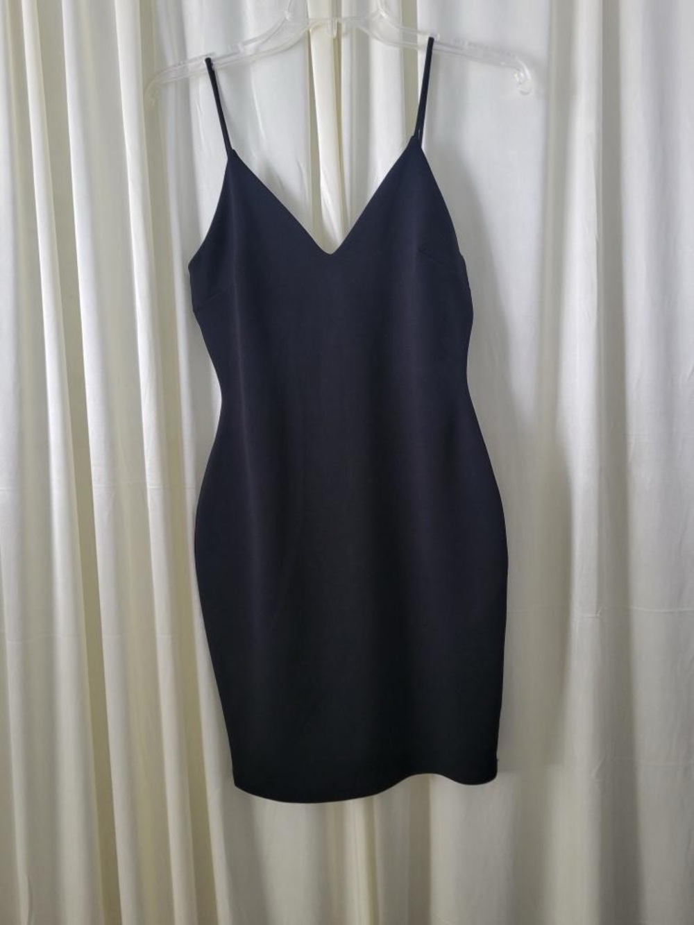 Windsor Black V-Neck Spaghetti-Strap Mini Dress